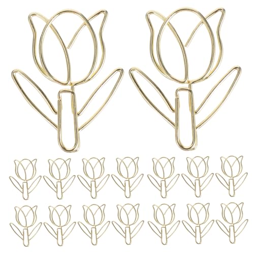 GARIOUANS 40 Stück Blumenförmige Büroklammern Praktische Planer Accessoires für Mädchen Dekorative Clips für Büro und Schule Handliche Aufbewahrungsbox von GARIOUANS