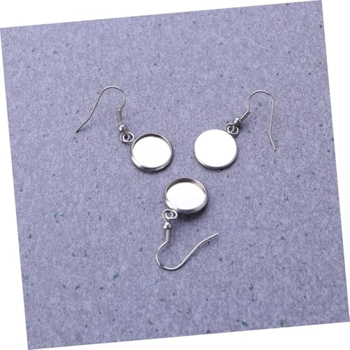 GARIOUANS 40 Stück Edelstahl Ohrring Rohlinge Rundform DIY Schmuck Bastelset für Damen Ohrhänger Zeitglas Patch Zubehör Leicht Langlebig Elegant von GARIOUANS