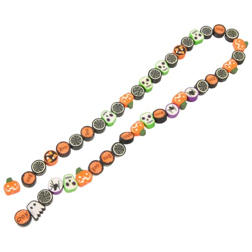 GARIOUANS 40 Stück Halloween Polymer Clay Perlen mit Kürbis Geist und Motiven Langlebige DIY Schmuckperlen für Armbänder Halsketten Ohrringe Basteln Zubehör GARIOUANS 40 Stück Halloween Polymer Clay Perlen mit Kürbis Geist und Motiven Langlebige DIY Schmuckperlen für Armbänder Halsketten Ohrringe Basteln Zubehör von GARIOUANS