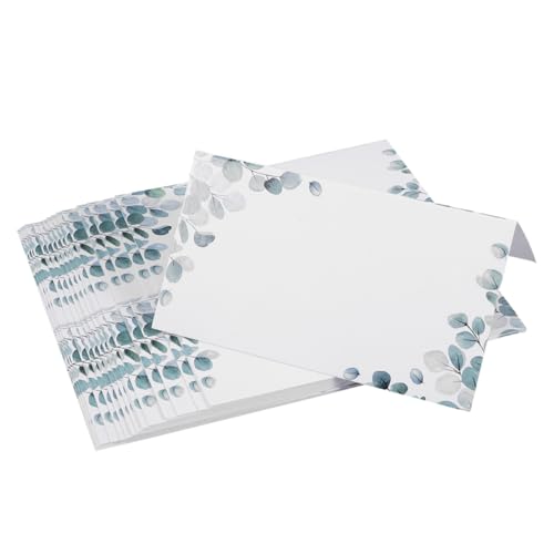 GARIOUANS 40 Stück Hochzeitseinladungskarte Bauen Tischkarten Hochzeit Vintage Etiketten Für Essen Auf Partys Platzkarten Namenszeltkarten Anzeige Sitzname -tags Grün Rezeption Papier von GARIOUANS