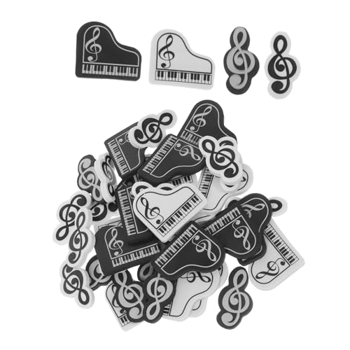 GARIOUANS 40 Stück Kawaii Radiergummis mit Klavier Notenmotiven Weiche Mini Radierer für Schüler Kreatives Schreibzubehör für Schule Zuhause und Unterwegs von GARIOUANS