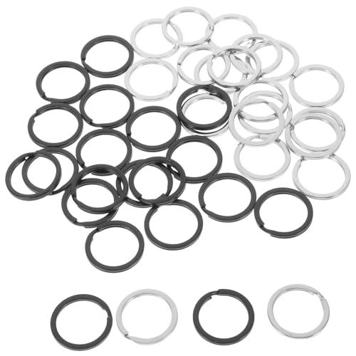 GARIOUANS 40 Stück Schlüsselring Kleiner Spaltring Schlüsselanhänger Hardware Schlüsselring Kreis Schlüsselanhänger Ring Für Schlüssel Runde Spaltringe Schlüsselanhänger Ringe von GARIOUANS