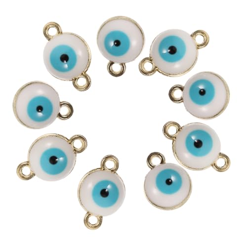 GARIOUANS 40 Stück Teiliges Alloy Evil Eye Charms Weißer Schmuckanhänger für DIY Armbänder Halsketten Ohrringe Basteln Zubehör Charm Bracelets For GARIOUANS 40 Stück Teiliges Alloy Evil Eye Charms Weißer Schmuckanhänger für DIY Armbänder Halsketten Ohrringe Basteln Zubehör Charm Bracelets For von GARIOUANS