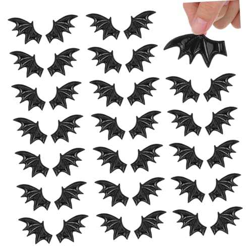 GARIOUANS 40 Stück Teiliges Bat Wing Dekorationsset aus Langlebigem PU Kleine Schwarze Fledermausflügel für DIY Kleidung Zubehör für Halloween Kostüme Partys und Bastelprojekte GARIOUANS 40 Stück Teiliges Bat Wing Dekorationsset aus Langlebigem PU Kleine Schwarze Fledermausflügel für DIY Kleidung Zubehör für Halloween Kostüme Partys und Bastelprojekte von GARIOUANS
