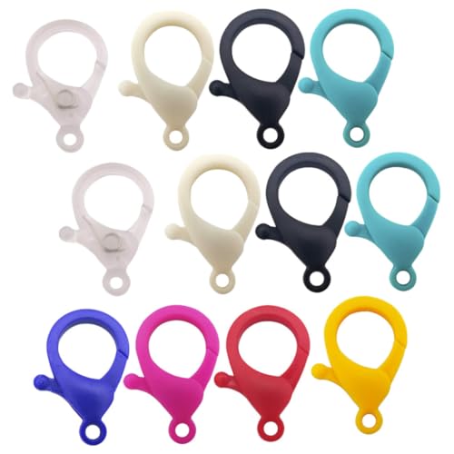 GARIOUANS 40 Stück Teiliges Bunte Kunststoff Karabinerhaken Farbige Lanyard Snap Hooks Robuste Schmuckverschlüsse für DIY Schlüsselanhänger Armbänder und Bastelarbeiten Langlebig und Leicht GARIOUANS 40 Stück Teiliges Bunte Kunststoff Karabinerhaken Farbige Lanyard Snap Hooks Robuste Schmuckverschlüsse für DIY Schlüsselanhänger Armbänder und Bastelarbeiten Langlebig und Leicht von GARIOUANS