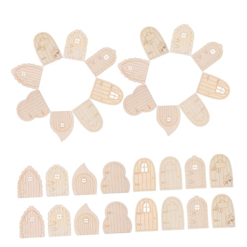 GARIOUANS 40 Stück Teiliges Holz-Miniaturtür-Bastelset Unlackierte Miniatur-türen aus Naturholz für DIY Gartenfeenhaus Baumdeko Weihnachtsdekoration Party Accessoires GARIOUANS 40 Stück Teiliges Holz-Miniaturtür-Bastelset Unlackierte Miniatur-türen aus Naturholz für DIY Gartenfeenhaus Baumdeko Weihnachtsdekoration Party Accessoires von GARIOUANS