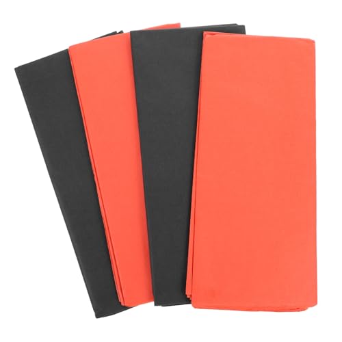 GARIOUANS 40 Stück Ultra Dünnes Seidenpapier Vielseitiges Bastelpapier für Diy Projekte Geschenkverpackung Blumensträuße Präzises Tracingpapier Farblich Sortiert Schwarz und Orange von GARIOUANS