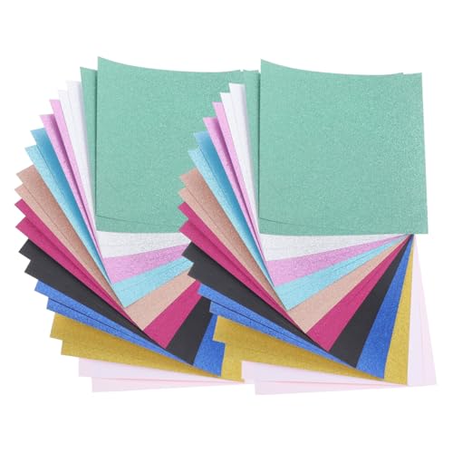 GARIOUANS 40Blätter Glitzerndes Bastelpapier Farben Buntes Kartonpapier für DIY Projekte Scrapbooking Dekoration Vielseitig Einsetzbar Leicht und Tragbar von GARIOUANS