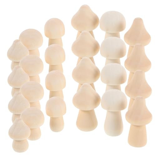 GARIOUANS 42 Stück Unlackierte Mini Holzpilze Teiliges Diy Naturbelassene Holzfiguren zum Bemalen Handliche Mini Pilzornamente für Schreibtisch Bücherregal und Kreative Heimdekoration GARIOUANS 42 Stück Unlackierte Mini Holzpilze Teiliges Diy Naturbelassene Holzfiguren zum Bemalen Handliche Mini Pilzornamente für Schreibtisch Bücherregal und Kreative Heimdekoration von GARIOUANS