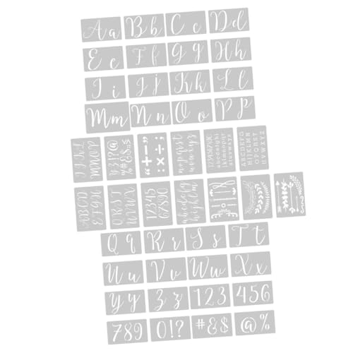 GARIOUANS 45 Stück Teiliges Buchstaben Schablonen aus Langlebigem Pet Kunststoff Wiederverwendbare Malvorlagen für DIY Wand und Kunstprojekte Präzise Geruchsneutral für Kreative von GARIOUANS