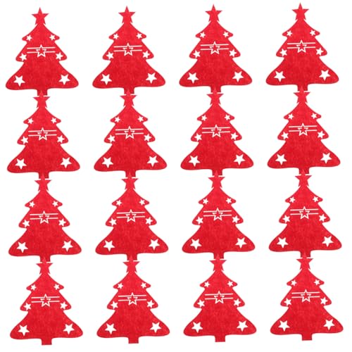 GARIOUANS 48 Stück Teiliges Besteckhalter Filz mit Weihnachtsbaum-Design Wiederverwendbare Bestecktaschen für Gabel Messer Löffel Festliche Tischdekoration für Weihnachtsfeiern und GARIOUANS 48 Stück Teiliges Besteckhalter Filz mit Weihnachtsbaum-Design Wiederverwendbare Bestecktaschen für Gabel Messer Löffel Festliche Tischdekoration für Weihnachtsfeiern und von GARIOUANS