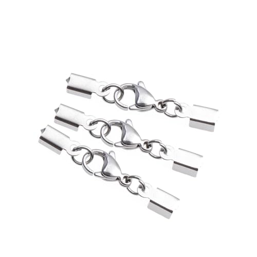 GARIOUANS 48 Stück Teiliges Edelstahl Karabinerverschlüsse für Schmuck DIY Starke und Langlebige Lobster verschlüsse Geeignet für Halsketten und Armbänder Einfache Handhabung Kompatibel mit von GARIOUANS