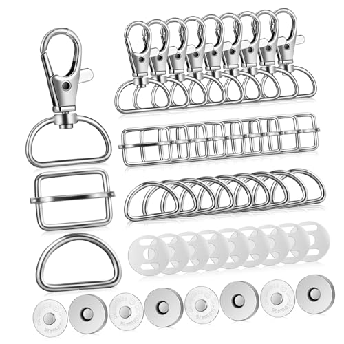 GARIOUANS 48Stücke Drehbare Karabinerhaken D Förmige Schnallen und Schiebeschnallen Zubehör für DIY Projekte Handtaschen Rucksäcke und Schlüsselanhänger GARIOUANS 48Stücke Drehbare Karabinerhaken D Förmige Schnallen und Schiebeschnallen Zubehör für DIY Projekte Handtaschen Rucksäcke und Schlüsselanhänger von GARIOUANS