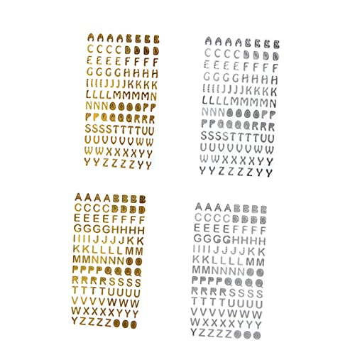 GARIOUANS 4Blätter Aufkleber Selbstklebende Sticker und Silber für DIY Fotoalben Scrapbooking und Kreative Projekte für Planer und Schreibwaren Glitzer GARIOUANS 4Blätter Aufkleber Selbstklebende Sticker und Silber für DIY Fotoalben Scrapbooking und Kreative Projekte für Planer und Schreibwaren Glitzer von GARIOUANS