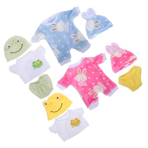 GARIOUANS 4Sätze Kleidung für Puppen Teiliges mit Süßen Tieroveralls für Babypuppen Gelbe und Grüne Farben Ergänzung für Amerikanische Puppen für Kreatives GARIOUANS 4Sätze Kleidung für Puppen Teiliges mit Süßen Tieroveralls für Babypuppen Gelbe und Grüne Farben Ergänzung für Amerikanische Puppen für Kreatives von GARIOUANS