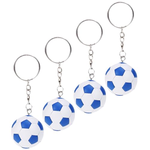GARIOUANS 4stücke Teiliges Fußball Schlüsselanhänger Simulierte Fußball- Mit Metallring Dekorationszubehör Für Fußballfans Oder Schulranzen- von GARIOUANS