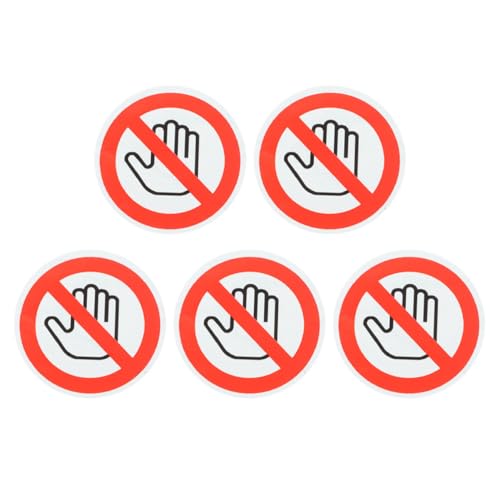 GARIOUANS 5 Blätter Warnschild Nicht Berühren Selbstklebend Durchmesser Sicherheitszeichen für Maschinen Geeignet für Fabriken und Baustellen von GARIOUANS