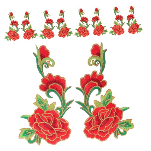 GARIOUANS 5 Paar Rote Rosen Bestickte Aufnäher zum Aufnähen für Jeans Kleidung Reparatur DIY Applikationen für Jacken Taschen Handwerk Dekoration Langlebig Waschbar GARIOUANS 5 Paar Rote Rosen Bestickte Aufnäher zum Aufnähen für Jeans Kleidung Reparatur DIY Applikationen für Jacken Taschen Handwerk Dekoration Langlebig Waschbar von GARIOUANS
