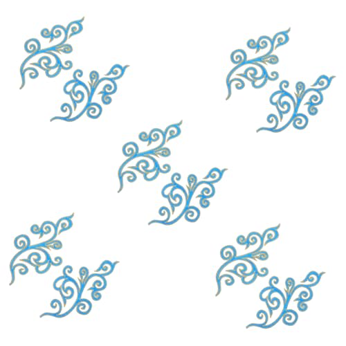 GARIOUANS 5 Paare Bestickte Applikationen Wolkenmotiv Blau Vintage Stoffpatches Zum Aufbügeln Und Nähen Für Hochzeitskleider Bühnenkostüme Brautmode Verzierungen von GARIOUANS