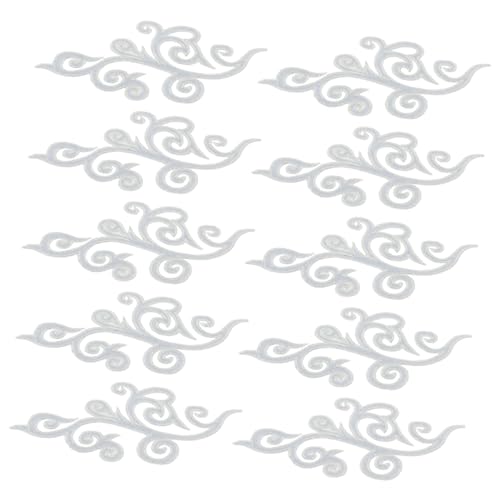 GARIOUANS 5 Paare Wolken Stickerei Applikationen Vintage Wolkenmuster Bestickte Cheongsam Aufnäher zum Aufbügeln oder Nähen für Brautkleider Bühnenkostüme und Festliche Kleidung von GARIOUANS