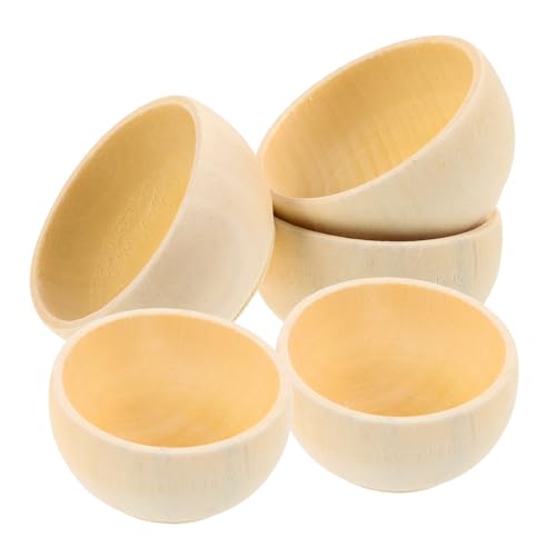 GARIOUANS 5 Stck Teiliges DIY Kleine Holzschalen Unbemalt aus Robustem Naturholz zum Bemalen und Basteln für Kreative Kunstprojekte und Individuelle Dekoration GARIOUANS 5 Stck Teiliges DIY Kleine Holzschalen Unbemalt aus Robustem Naturholz zum Bemalen und Basteln für Kreative Kunstprojekte und Individuelle Dekoration von GARIOUANS