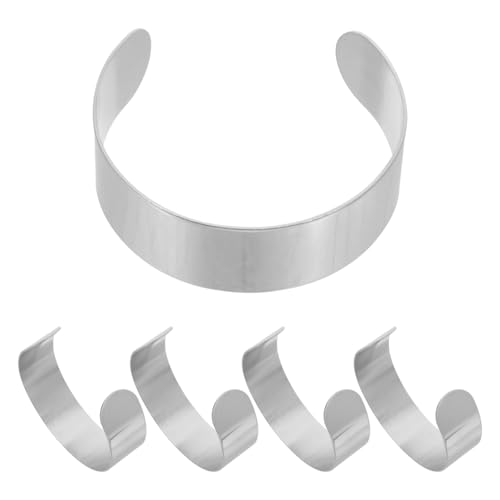GARIOUANS 5 Stück Armband Edelstahl Innenkern Manschettenarmbänder Für Frauen Armbandrohlinge Manschettenarmbandrohling DIY Basteln Armbandrohling Armband Manschettenrohlinge 304 Edelstahl von GARIOUANS