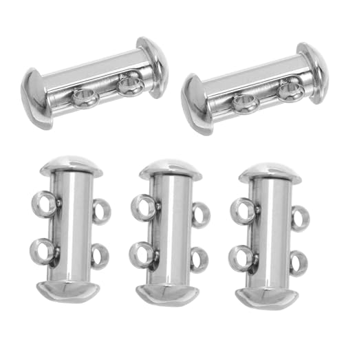 GARIOUANS 5 Stück Edelstahl Schmuckverschluss Doppelreihe Mehrlagiger Halsketten Armbandverbinder Langlebiger DIY Schmuckverschluss für Vielseitige Schmuckgestaltung GARIOUANS 5 Stück Edelstahl Schmuckverschluss Doppelreihe Mehrlagiger Halsketten Armbandverbinder Langlebiger DIY Schmuckverschluss für Vielseitige Schmuckgestaltung von GARIOUANS