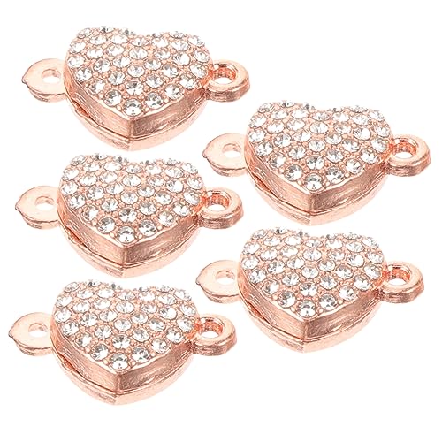 GARIOUANS 5 Stück Herzförmige Magnetverschluss Klips Legierung für DIY Schmuck für Armbänder Robust und Glänzend Einfach zu Verwenden GARIOUANS 5 Stück Herzförmige Magnetverschluss Klips Legierung für DIY Schmuck für Armbänder Robust und Glänzend Einfach zu Verwenden von GARIOUANS