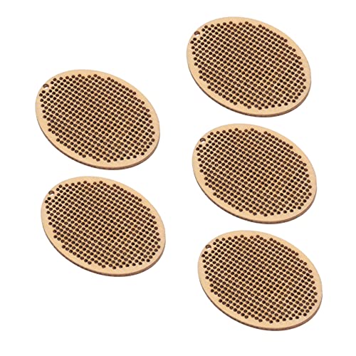 GARIOUANS 5 Stück Mini Kreuzstich Holzchips Diy Handgemachte Holzplatten für Kreativprojekte Vorgebohrt Langlebig für Kreuzstichliebhaber und Bastelprojekte GARIOUANS 5 Stück Mini Kreuzstich Holzchips Diy Handgemachte Holzplatten für Kreativprojekte Vorgebohrt Langlebig für Kreuzstichliebhaber und Bastelprojekte von GARIOUANS