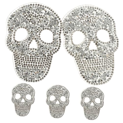 GARIOUANS 5 Stück Schädel Bügelpatches Silber Strass Flicken zum Aufbügeln und Aufnähen für Kleidung Rucksäcke Hüte DIY Dekoration und Reparatur von Jacken Shirts Schuhen GARIOUANS 5 Stück Schädel Bügelpatches Silber Strass Flicken zum Aufbügeln und Aufnähen für Kleidung Rucksäcke Hüte DIY Dekoration und Reparatur von Jacken Shirts Schuhen von GARIOUANS