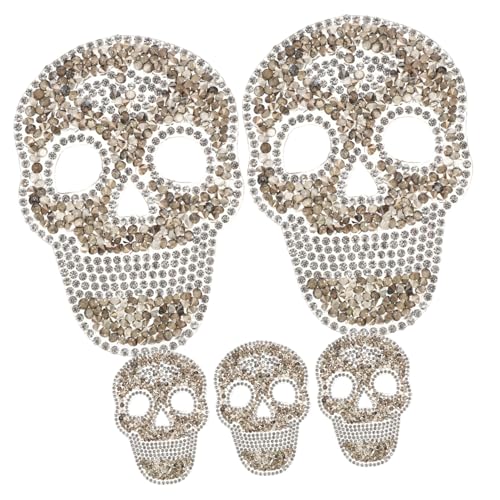GARIOUANS 5 Stück Schädel Strass Bügelflicken Patches Transparent Dekorative Reparatur und DIY Aufnäher mit Heißkleber für Jacken Kleidung Schuhe Vielseitig Langlebig GARIOUANS 5 Stück Schädel Strass Bügelflicken Patches Transparent Dekorative Reparatur und DIY Aufnäher mit Heißkleber für Jacken Kleidung Schuhe Vielseitig Langlebig von GARIOUANS