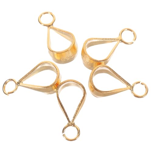 GARIOUANS 5 Stück Sterling Silber Schmuck Anhänger Verschluss Teiliges Quetschperlen für DIY Schmuckherstellung Einfache Montage Vielseitig für Halsketten Armbänder Schlüsselanhänger von GARIOUANS