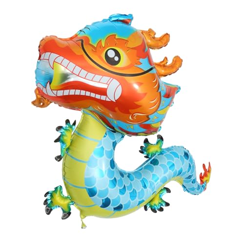 GARIOUANS 5 Stück Teiliges Aluminiumfolie Luftballons Chinesischer Drachenform Langlebig Dekorativ für Neujahrsfeier Partydeko Traditionell Elegant von GARIOUANS