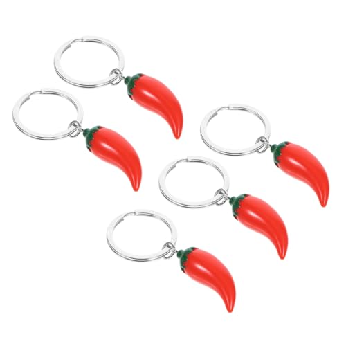 GARIOUANS 5 Stück Teiliges Chili Schlüsselanhänger Trendige und Langlebige Chili Pepper Anhänger für Schlüssel und Taschen Accessoire für und Partys GARIOUANS 5 Stück Teiliges Chili Schlüsselanhänger Trendige und Langlebige Chili Pepper Anhänger für Schlüssel und Taschen Accessoire für und Partys von GARIOUANS