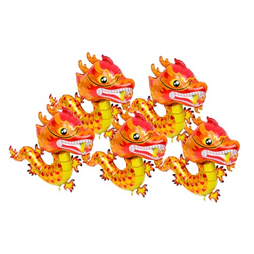 GARIOUANS 5 Stück Teiliges Chinesischer Drachen Folienballons Große Neujahrsdeko für Frühlingsfest und Party Rote Lebendige Luftballons mit Drachenmotiv Geeignet für Wand und Außenbereich GARIOUANS 5 Stück Teiliges Chinesischer Drachen Folienballons Große Neujahrsdeko für Frühlingsfest und Party Rote Lebendige Luftballons mit Drachenmotiv Geeignet für Wand und Außenbereich von GARIOUANS