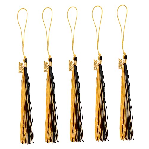 GARIOUANS 5 Stück Teiliges Doktorhut Quasten Abschlussdeko Bachelor Abschlussfeier Anhänger DIY Souvenir für Uni Zeremonie von GARIOUANS