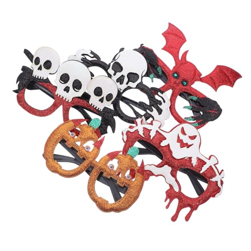 GARIOUANS 5 Stück Teiliges Halloween Brillen mit Kürbis Fledermaus Motiven Leichte Kostümbrillen für Kreative Partybrillen als Foto Requisiten und Grusel Accessoires GARIOUANS 5 Stück Teiliges Halloween Brillen mit Kürbis Fledermaus Motiven Leichte Kostümbrillen für Kreative Partybrillen als Foto Requisiten und Grusel Accessoires von GARIOUANS