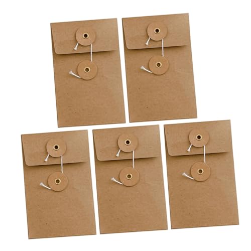 GARIOUANS 5 Stück Teiliges Kleine Vintage Kraftpapier Umschläge mit Schnurverschluss Beschreibbare Oberfläche zur Organisation von Dokumenten Karten und Münzen für Büro Schule und Party GARIOUANS 5 Stück Teiliges Kleine Vintage Kraftpapier Umschläge mit Schnurverschluss Beschreibbare Oberfläche zur Organisation von Dokumenten Karten und Münzen für Büro Schule und Party von GARIOUANS