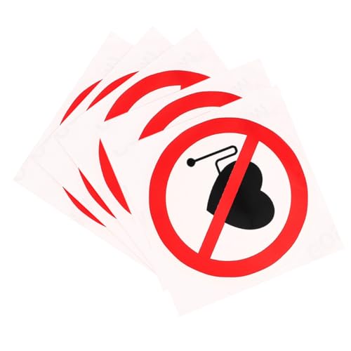 GARIOUANS 5 Stück Teiliges No Sign Aufkleber Selbstklebende Vinyl Sicherheitslabel Warnhinweis für Klare Muster Einfach zu Kleben und Entfernen GARIOUANS 5 Stück Teiliges No Sign Aufkleber Selbstklebende Vinyl Sicherheitslabel Warnhinweis für Klare Muster Einfach zu Kleben und Entfernen von GARIOUANS