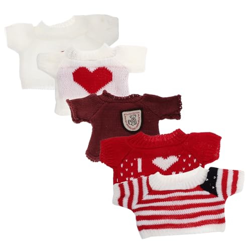 GARIOUANS 5 Stück Teiliges Puppen Kostümset für Teddybären Wiederverwendbare Kleidung Dekorative Outfits für Puppen Nationalflaggen Sweater und Liebevollen Designs für Spielzeugliebhaber von GARIOUANS