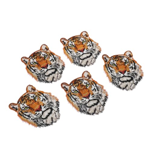 GARIOUANS 5 Stück Teiliges Tigerkopf Stickerei Aufnäher zum Aufbügeln Dekorative Kleidungspatches Selbstklebende Textilflicken für Jacken Taschen Hüte Einfaches Anbringen und Verstärken GARIOUANS 5 Stück Teiliges Tigerkopf Stickerei Aufnäher zum Aufbügeln Dekorative Kleidungspatches Selbstklebende Textilflicken für Jacken Taschen Hüte Einfaches Anbringen und Verstärken von GARIOUANS