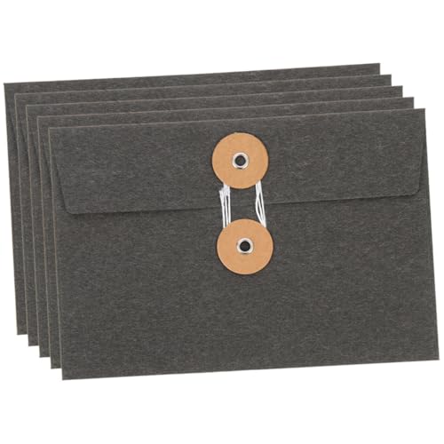 GARIOUANS 5 Stück Teiliges Vintage Bindeband Umschläge Aufbewahrungstaschen aus Kraftpapier für Büro und Schule String Storage Bags für Postkarten Grußkarten und Dokumentenmanagement GARIOUANS 5 Stück Teiliges Vintage Bindeband Umschläge Aufbewahrungstaschen aus Kraftpapier für Büro und Schule String Storage Bags für Postkarten Grußkarten und Dokumentenmanagement von GARIOUANS