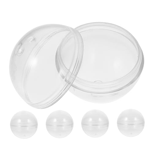 GARIOUANS 5 Stück Transparente Befüllbare Plastikkugeln Runde Kapseln für Gummiautomaten Kreative Geschenkverpackung Vielseitig Nutzbar für Party und Bastelprojekte von GARIOUANS