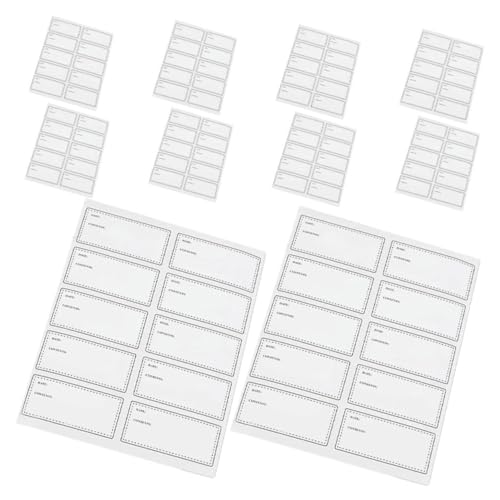 GARIOUANS 50 Blatt Datumsetiketten für Lebensmittel küchenetiketten aufkleber für gläser Lebensmittelbehälteretiketten einfach abziehbare Etiketten Aufkleber aus synthetischem Papier Weiß von GARIOUANS