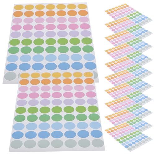 GARIOUANS 50 Blatt Etikettenaufkleber Selbstklebende Dot Sticker für Klassifizierung Versiegelung und Belohnungen für Büro Zuhause und Veranstaltungen von GARIOUANS