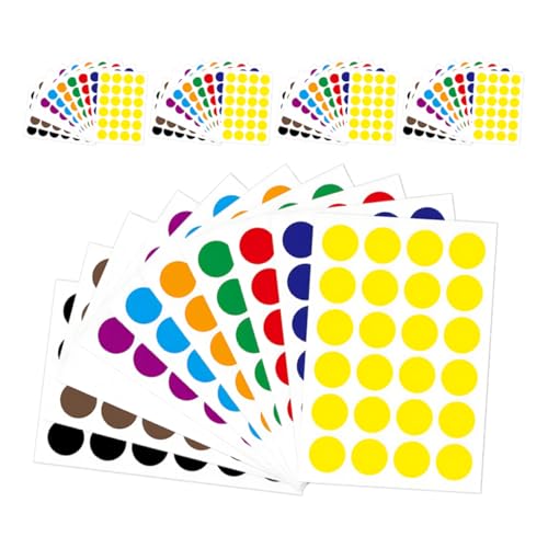 GARIOUANS 50 Blatt Punktaufkleber Selbstklebende Farbkodierungsetiketten für Beschriftung und Organisation Geeignet für Büro Schule und Zuhause von GARIOUANS