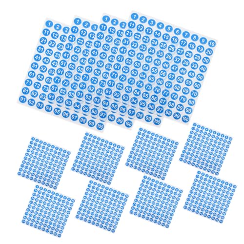 GARIOUANS 50 Blatt Wasserdichte Runde Zahlen Aufkleber Selbstklebende Digitale Nummernlabels Multifunktionale Identifikations und Codierungsaufkleber für Kleidung Schuhe DIY und von GARIOUANS