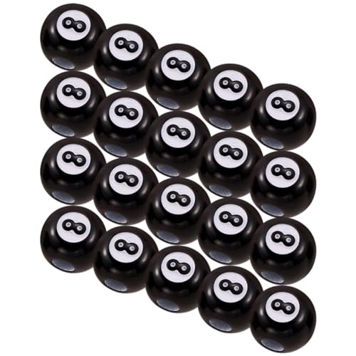 GARIOUANS 50 Stück Acryl Billardkugeln Schwarze Ball Spacer Perlen für DIY Schmuckherstellung Runde Acryl Perlen für Armbänder und Kreative Bastelprojekte von GARIOUANS