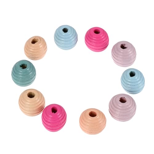 GARIOUANS 50 Stück Bunte Holzperlen Runde DIY Bastelperlen Schmuckperlen für Kreative Schmuckherstellung Armbänder Halsketten Zubehör GARIOUANS 50 Stück Bunte Holzperlen Runde DIY Bastelperlen Schmuckperlen für Kreative Schmuckherstellung Armbänder Halsketten Zubehör von GARIOUANS