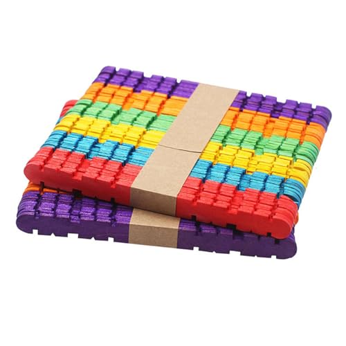GARIOUANS 50 Stück Bunte Holzstäbchen pro Tasche Natürliche Eisstiele für Basteln und DIY Glatte Oberfläche Ungiftig für Schule Party und Kreative Handarbeiten GARIOUANS 50 Stück Bunte Holzstäbchen pro Tasche Natürliche Eisstiele für Basteln und DIY Glatte Oberfläche Ungiftig für Schule Party und Kreative Handarbeiten von GARIOUANS